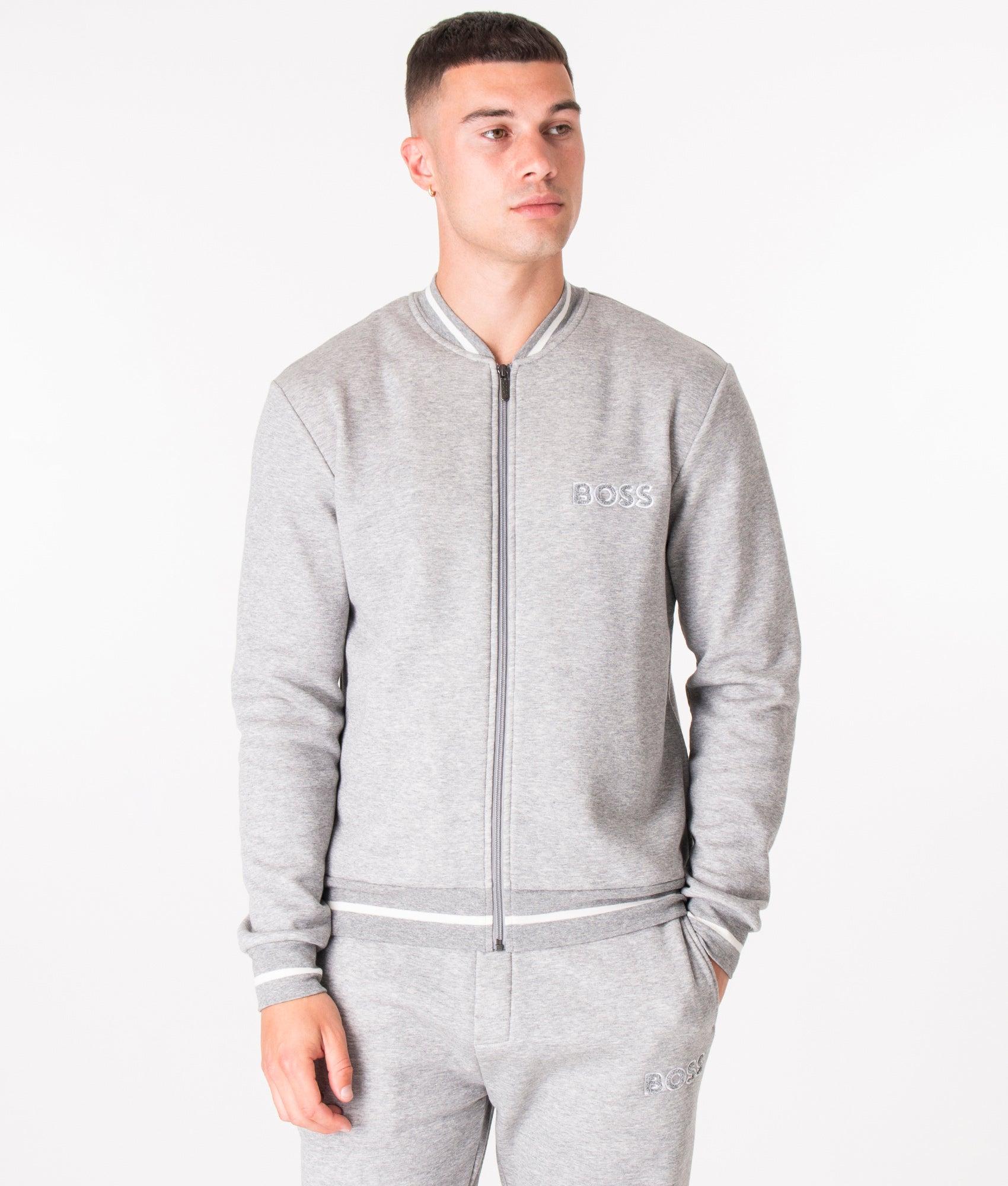 Light grey hugo boss tracksuit cheap