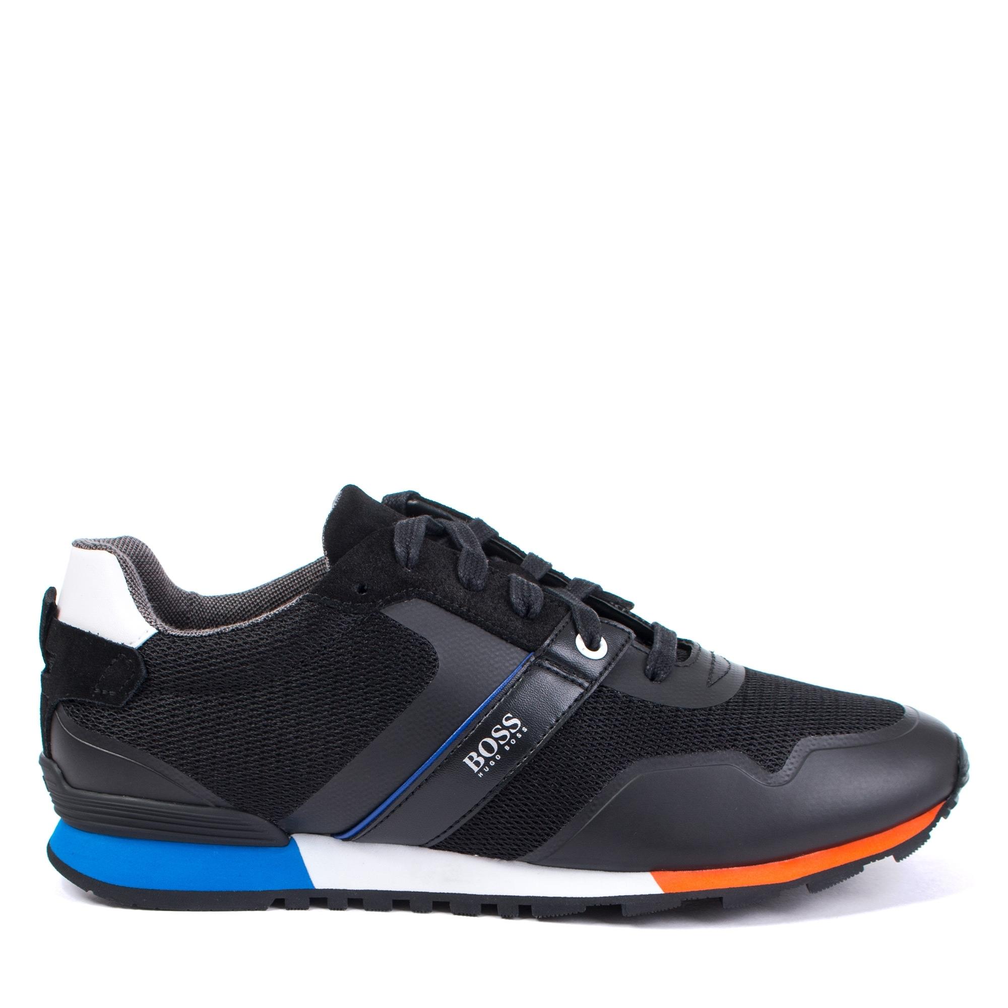 BOSS by Hugo Boss Suede Parkour Runn Meth Trainers In Black for Men - Lyst