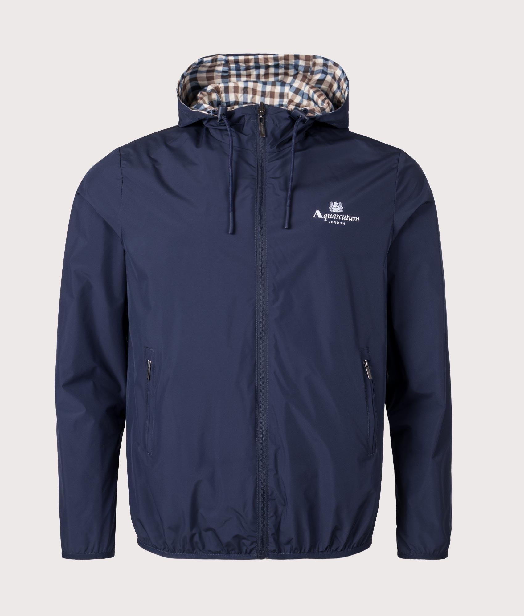 Aquascutum Sailor Check Reversible Jacket in Blue for Men Lyst UK