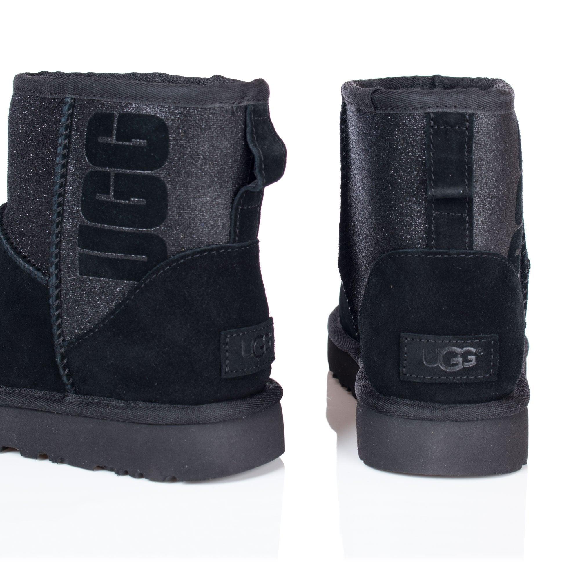 ugg classic mini logo sparkle boot