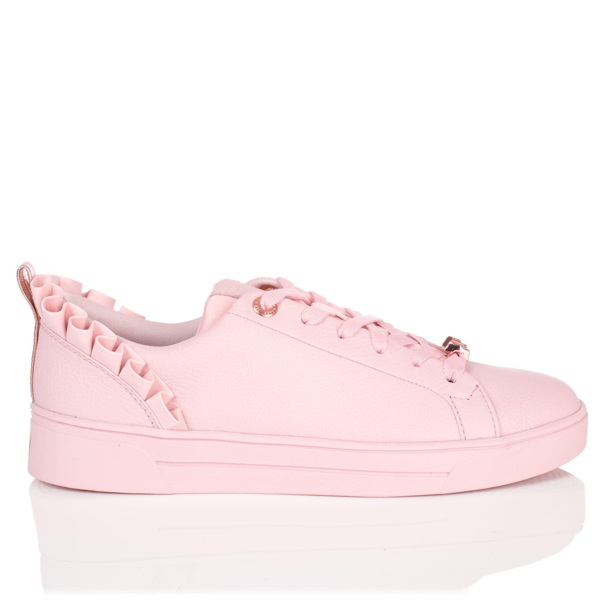 ted baker pink ruffle trainers