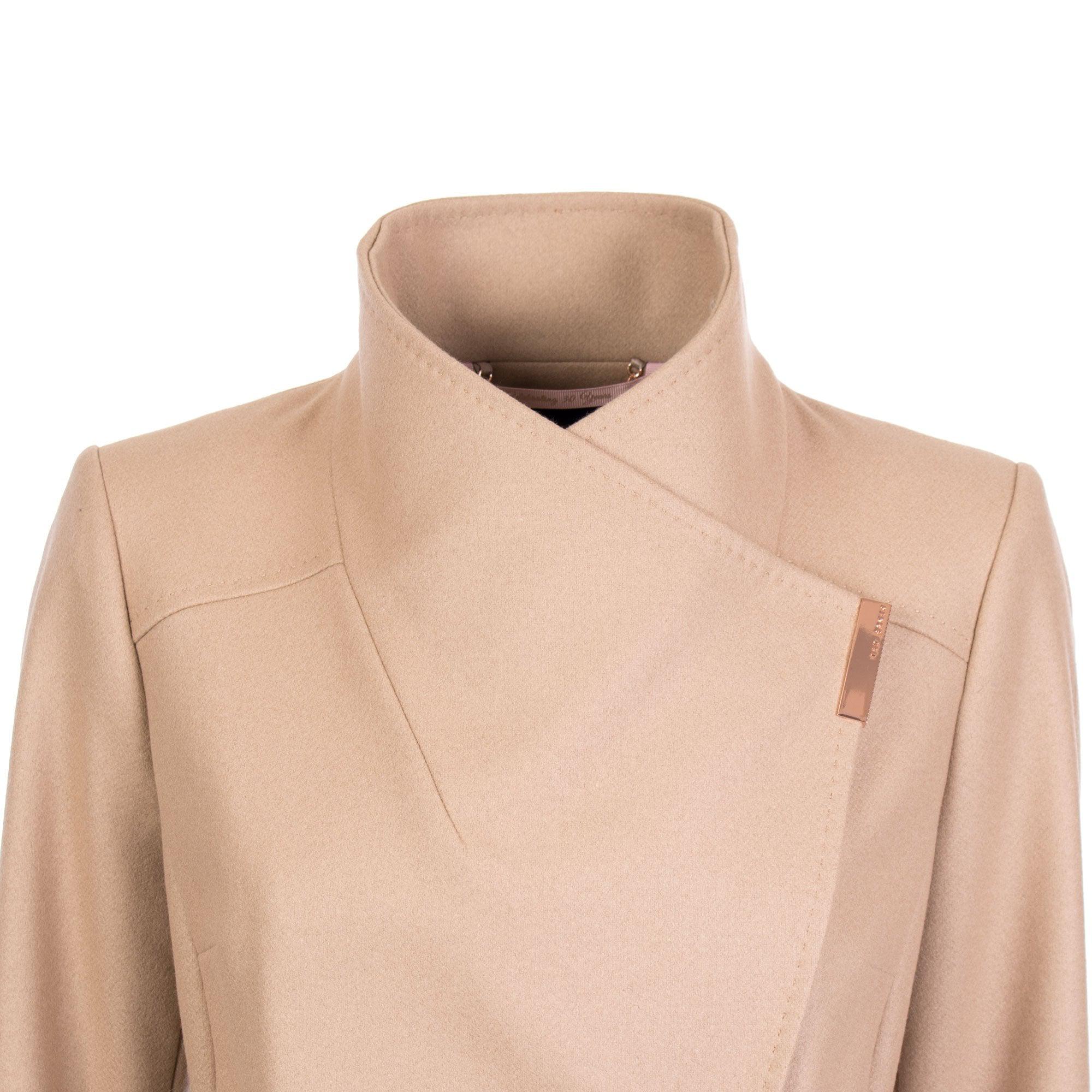 sandra midi wool wrap coat