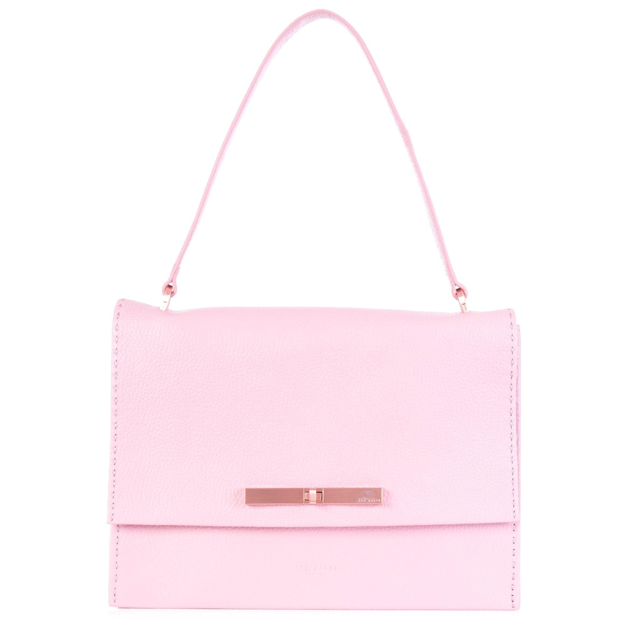 ted baker jessi pale pink concertina leather shoulder bag