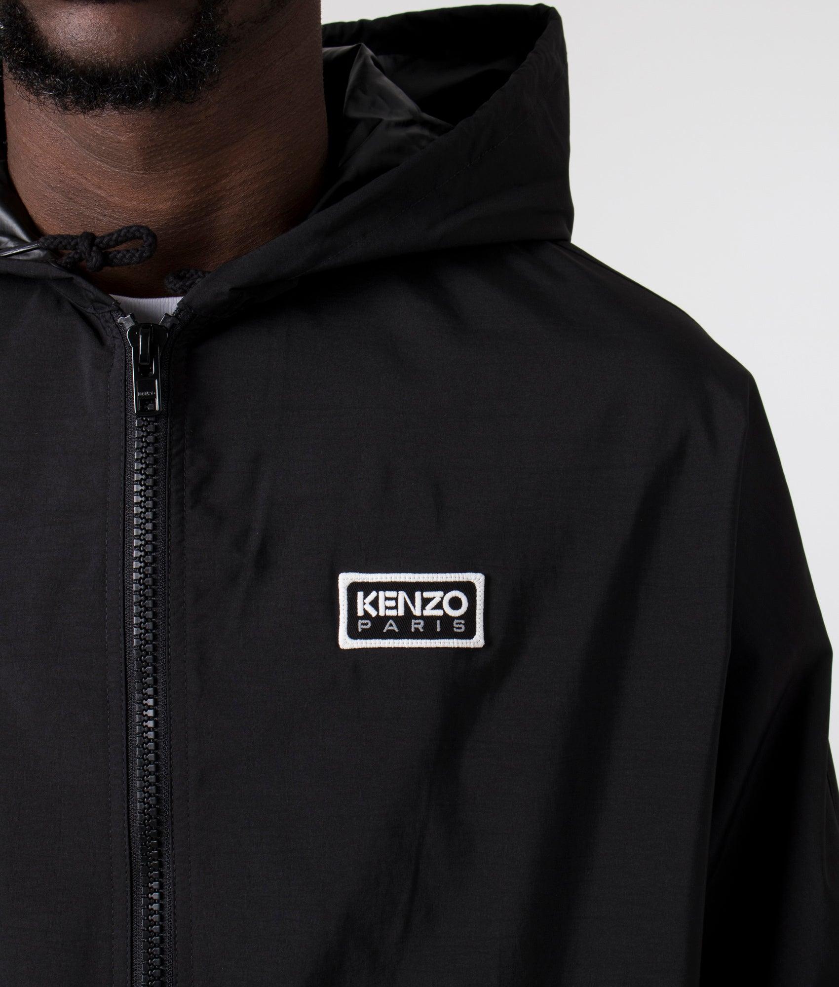 KENZO Two-tone Cropped Windbreaker in Black for Men | Lyst UK
