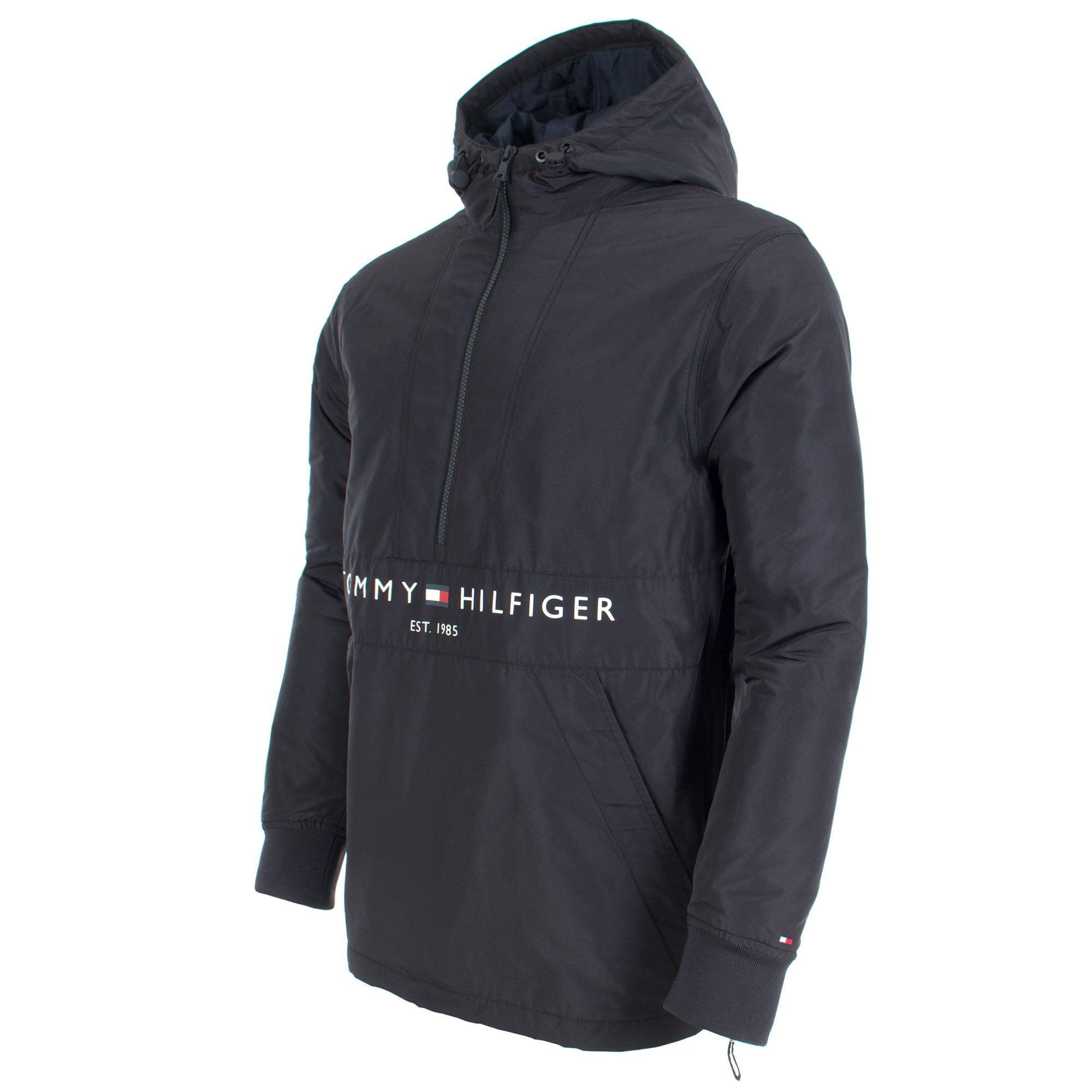 tommy hilfiger padded anorak black