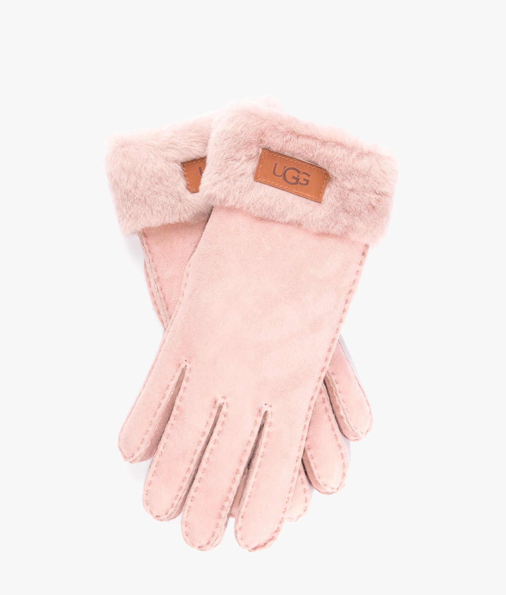 UGG Turn Cuff Shearling Gloves in Pink | Lyst UK