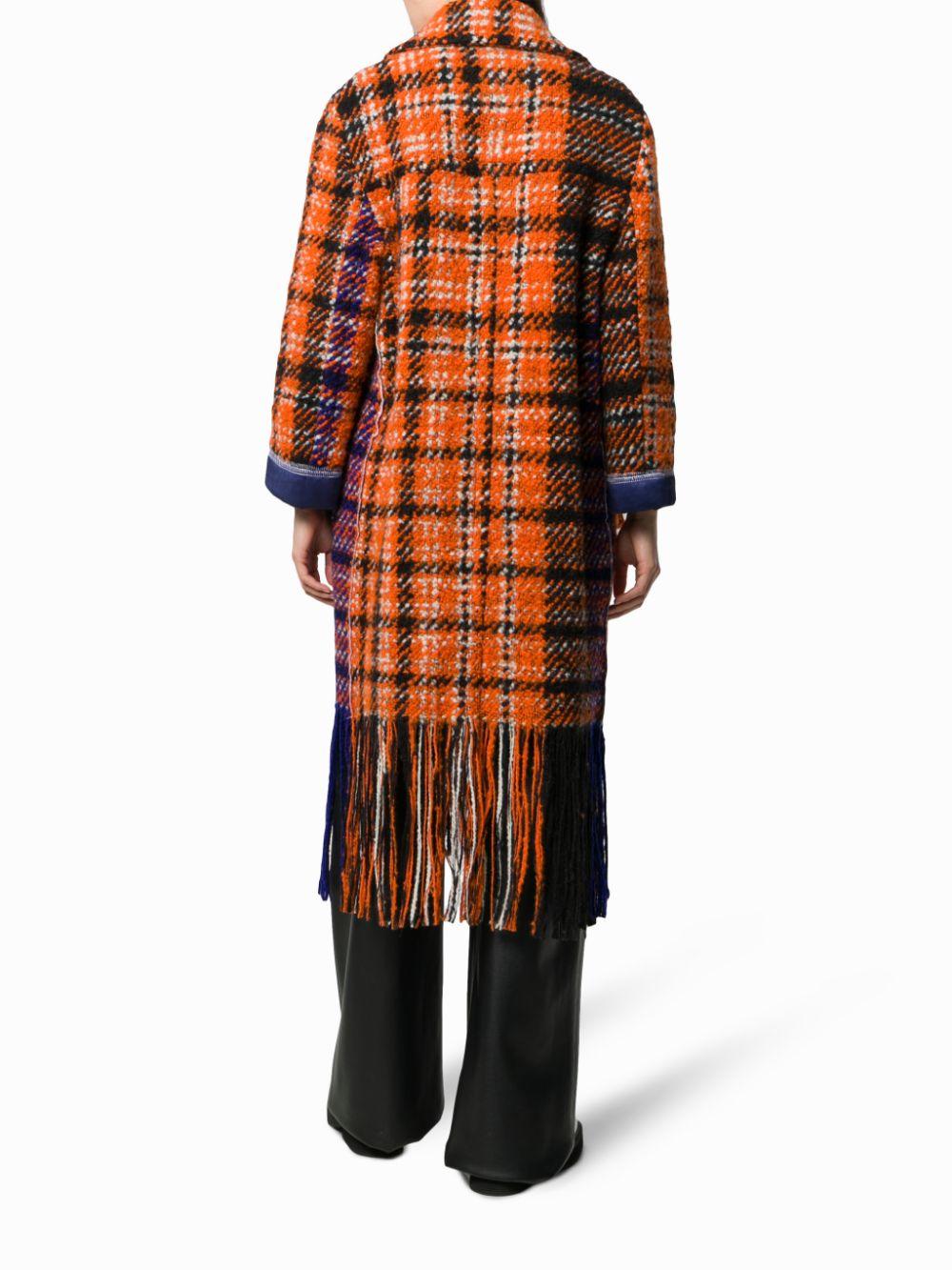 orange plaid coat