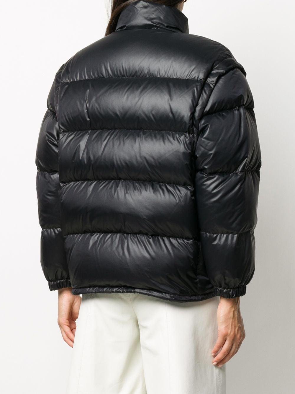Prada Detachable-sleeve Puffer Jacket in Black - Lyst