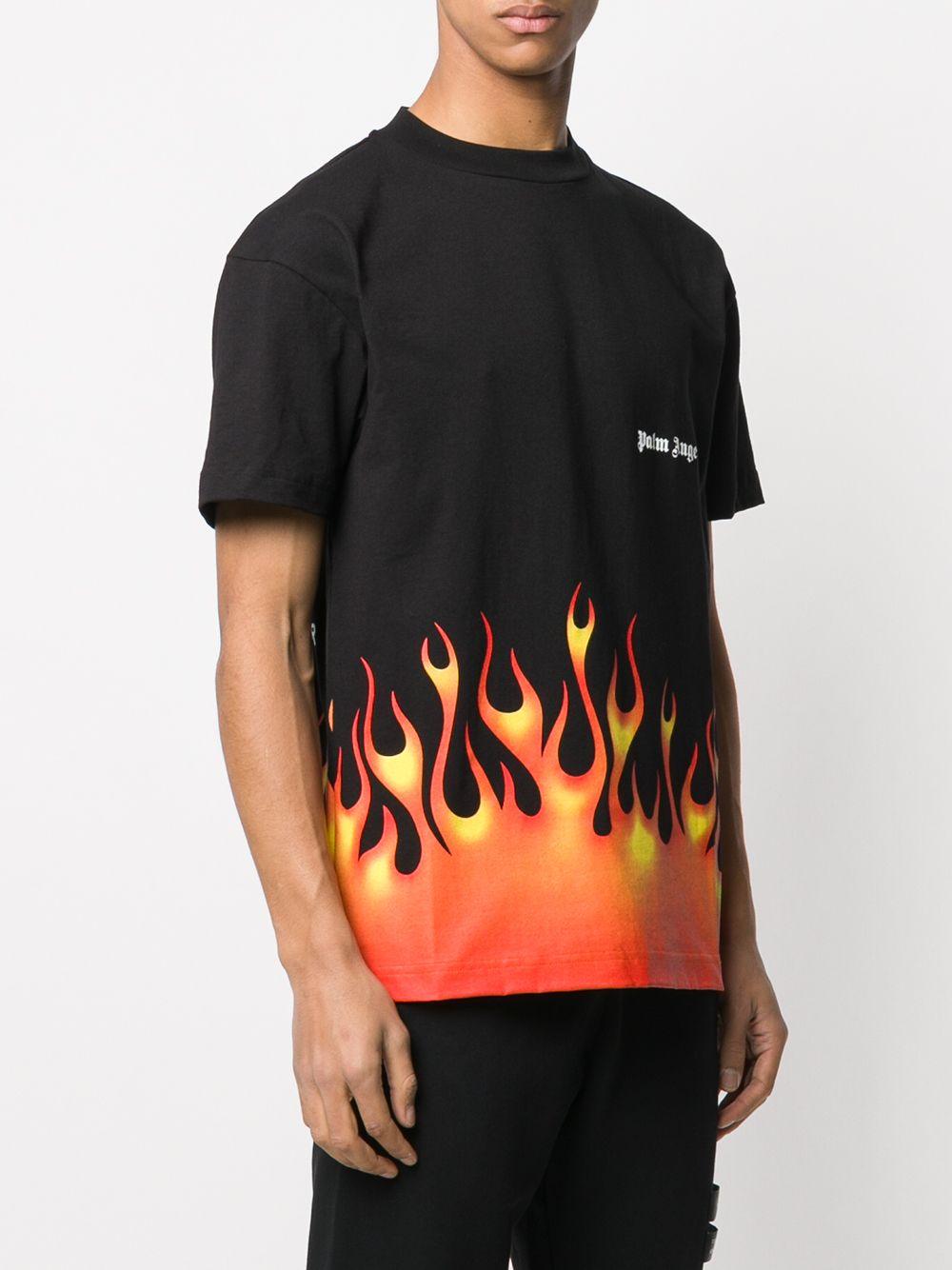 Palm Angels Cotton Fire T Shirt in 