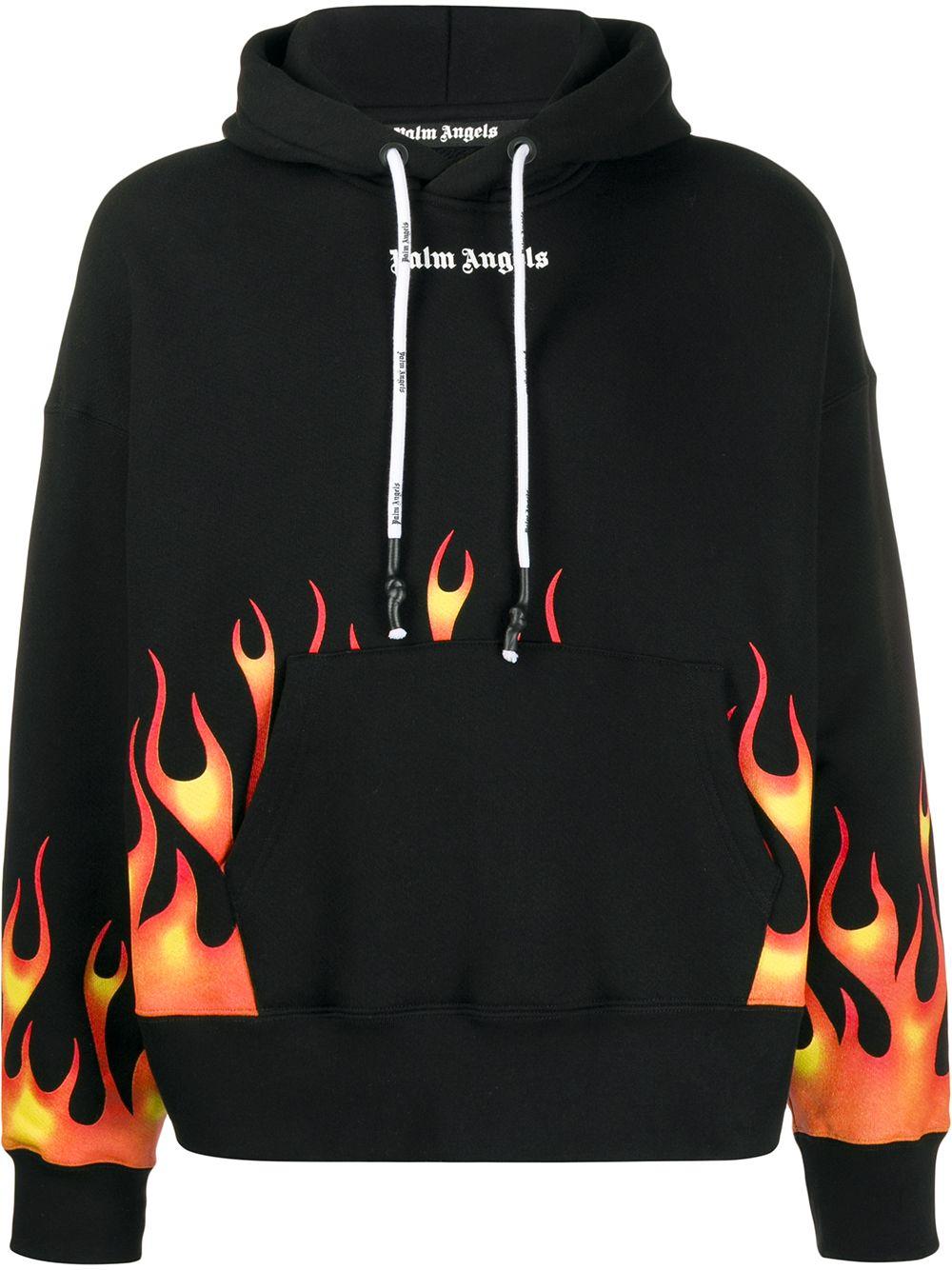 Palm Angels Fire Hoody in Black for Men Lyst UK