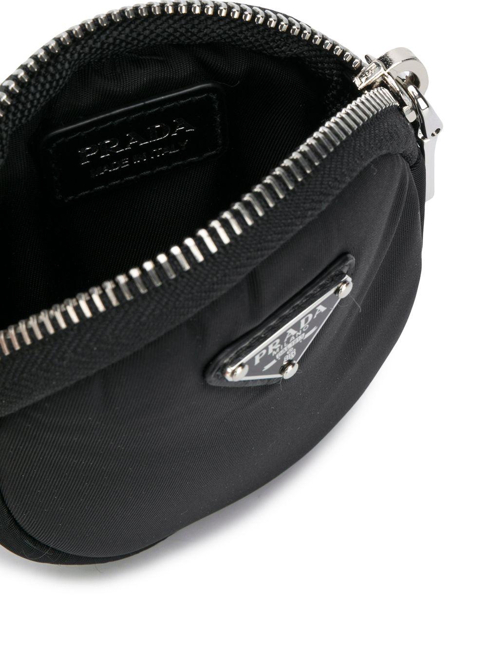 Prada Mini Round Crossbody Bag in Black | Lyst