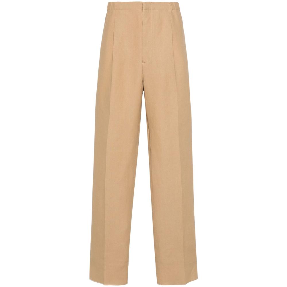 パンツ FENDI 'Fendi Roma' gabardine trousers Beige FR6540ARU5 Fendi Beige Fendi Roma Gabardine Trousers for Women Online