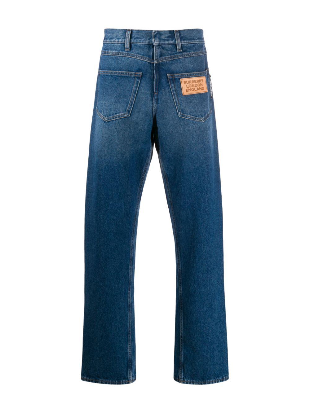 Burberry Back-to-front Straight Leg Jeans in Blue for Men | Lyst