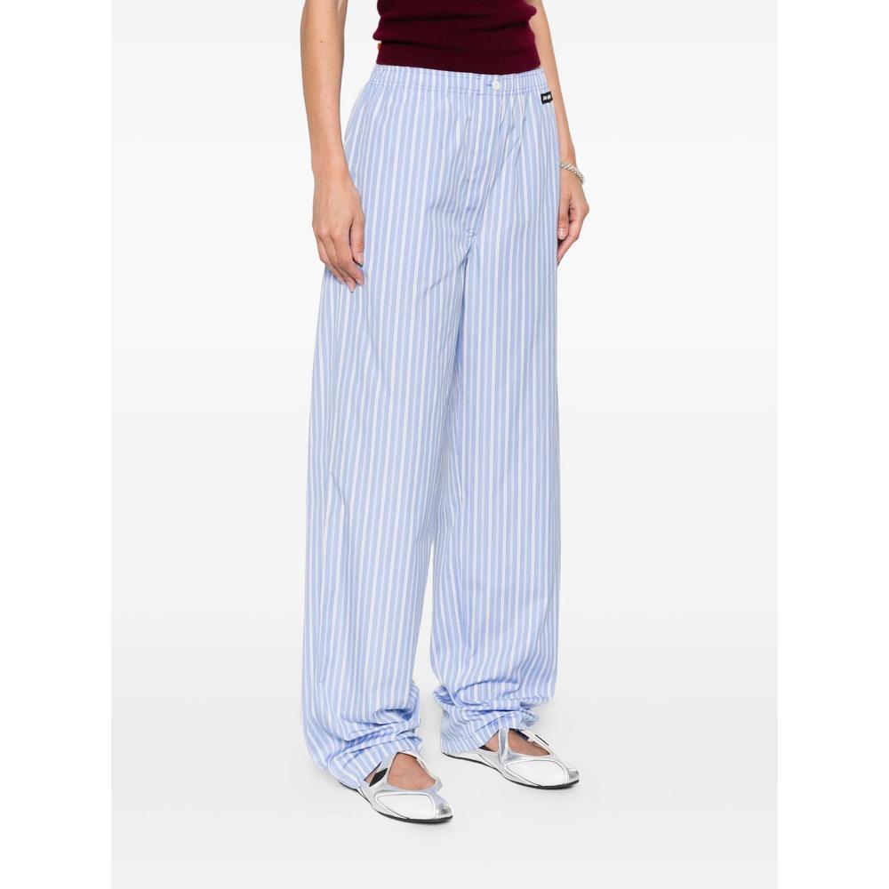 パンツ Miu Miu PINSTRIPE PANTS Miu Miu high-waisted Pinstripe Tailored Trousers | Blue