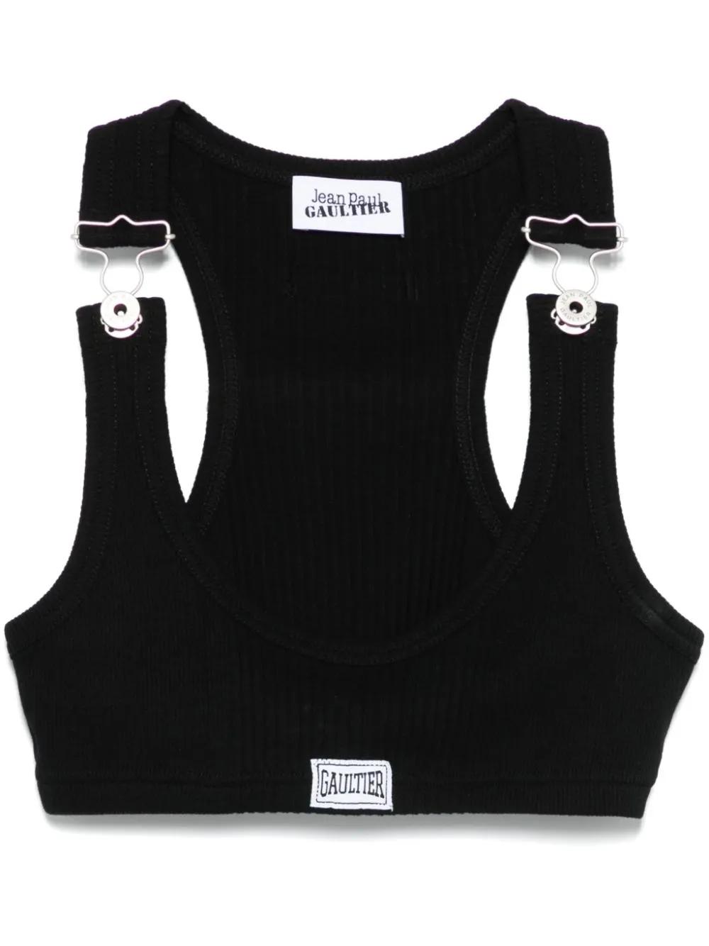 Jean paul gaultier ⭐︎ショルダーベルト付きタンクトップ　46 jean-paul-gaultier-Black-