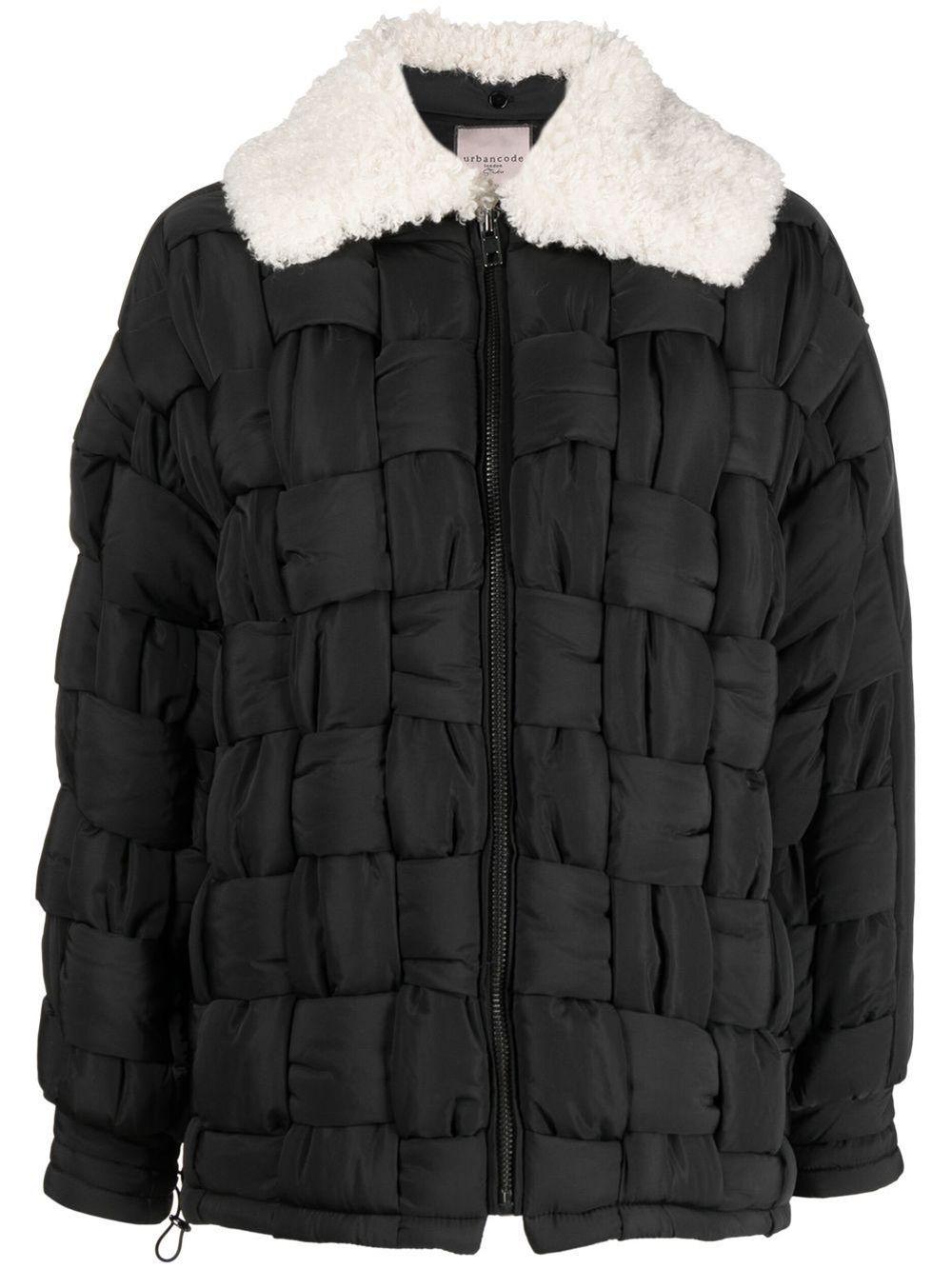Urbancode Padded Zipped Jacket in Black | Lyst