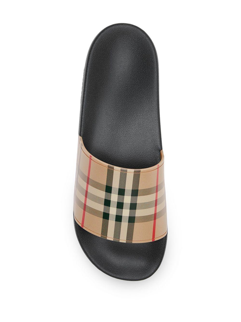 burberry vintage check slides