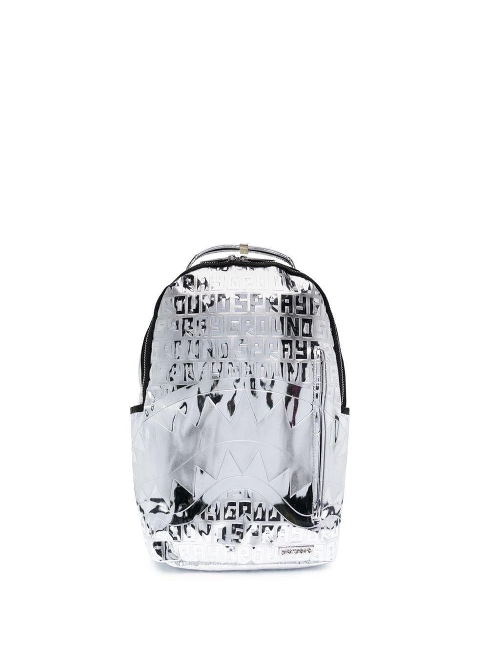 Sprayground Metalliceffect Zipup Backpack in White for Men Lyst