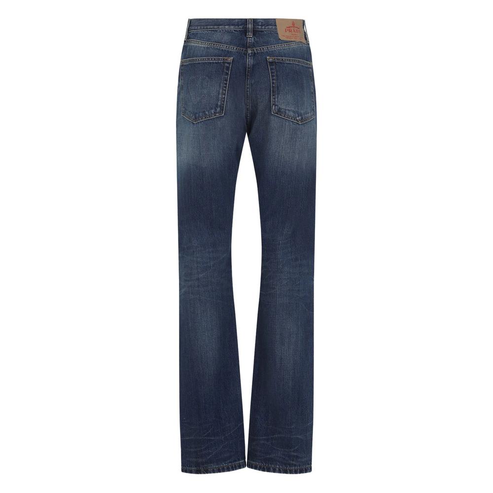 【関税込み】prada TURN UP JEANS PRADA Contour Fit Dark Blue Stretch Jeans Size 26 Retail