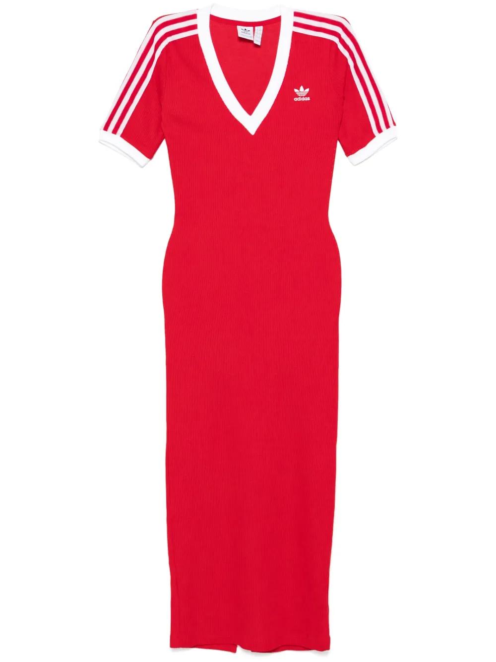 adidas Adicolor Maxi Dress in Red | Lyst
