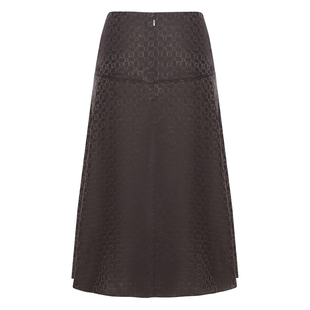 スカート FENDI Black Stretch Cady Skirt Skirt Silk Black | Fendi