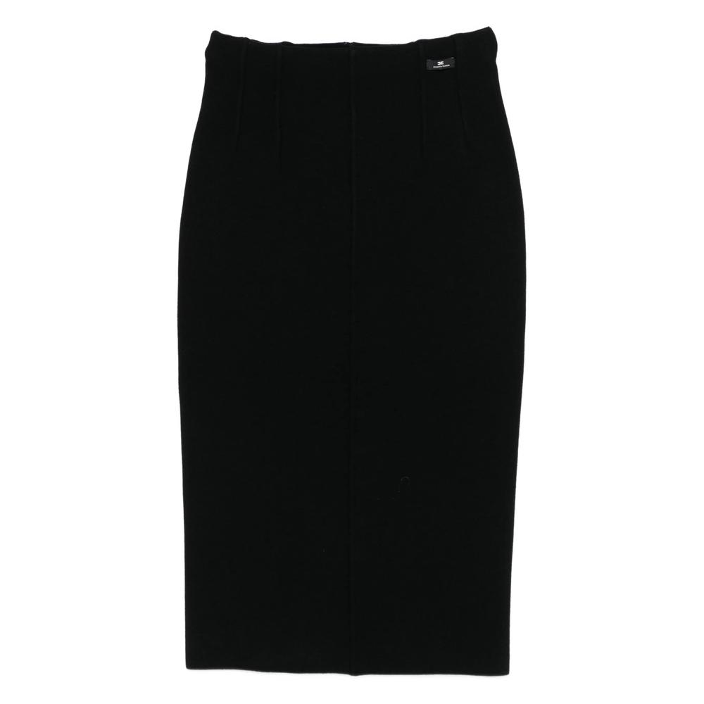 スカート ELISABETTA FRANCHI Crepe pencil skirt Elisabetta Franchi chain-detail Crepe Maxi Skirt | Black