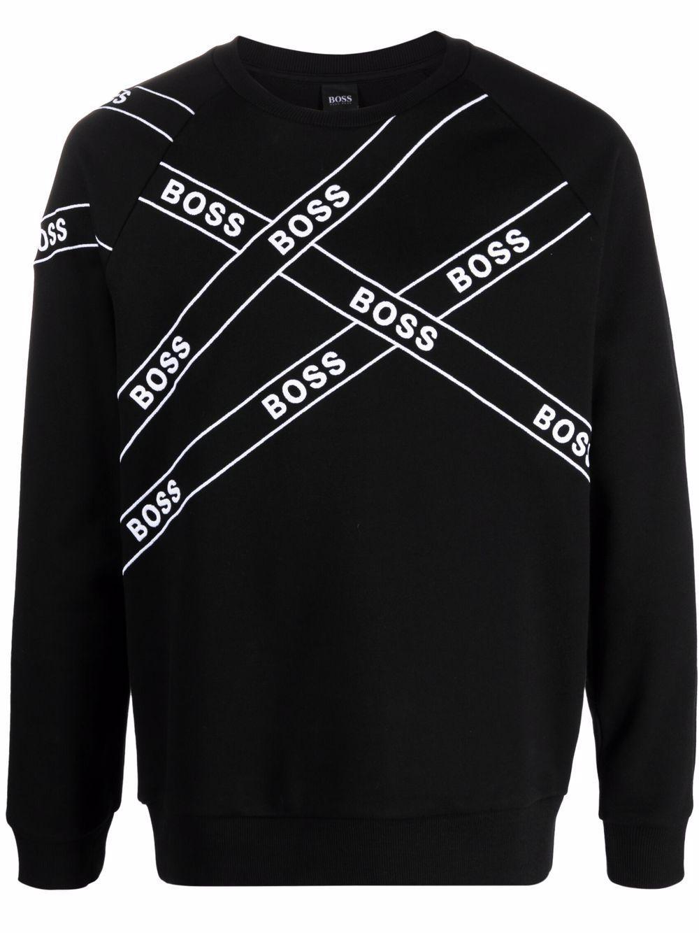 black hugo boss crew neck