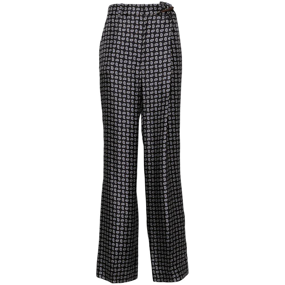 パンツ PRADA WIDE-LEG PAISLEY PRINT TWILL TROUSERS Women's Prada Wide-leg and palazzo pants | Lyst