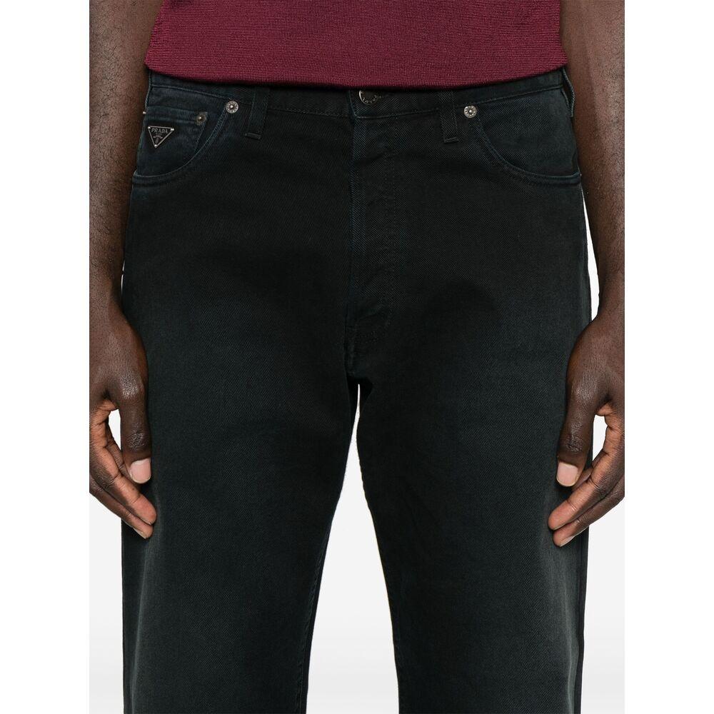 Prada Tapered Jeans in Black for Men | Lyst