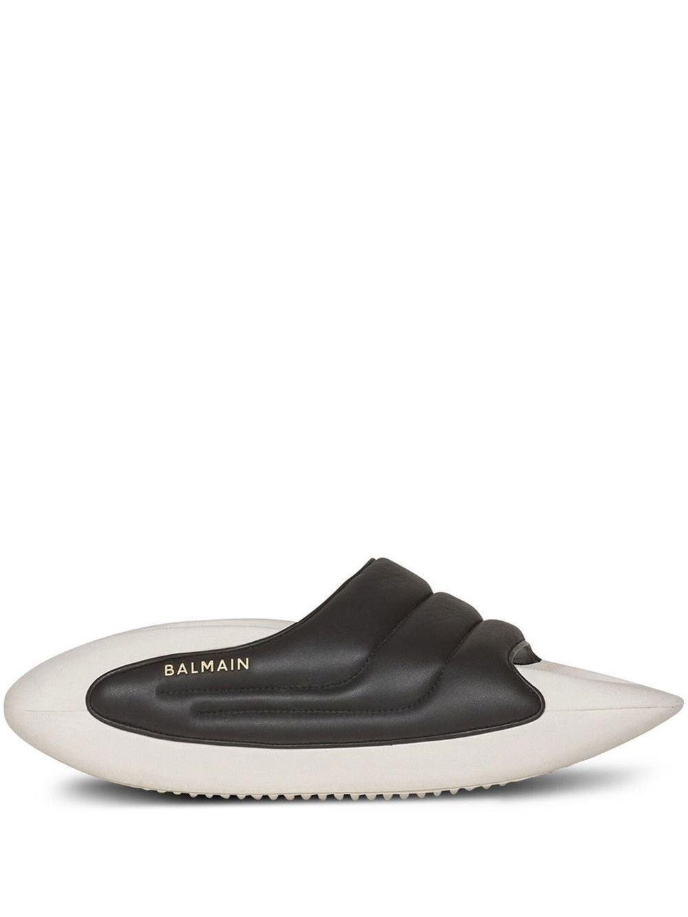 Balmain B-it-puffy Quilted Slides in Gray for Men | Lyst
