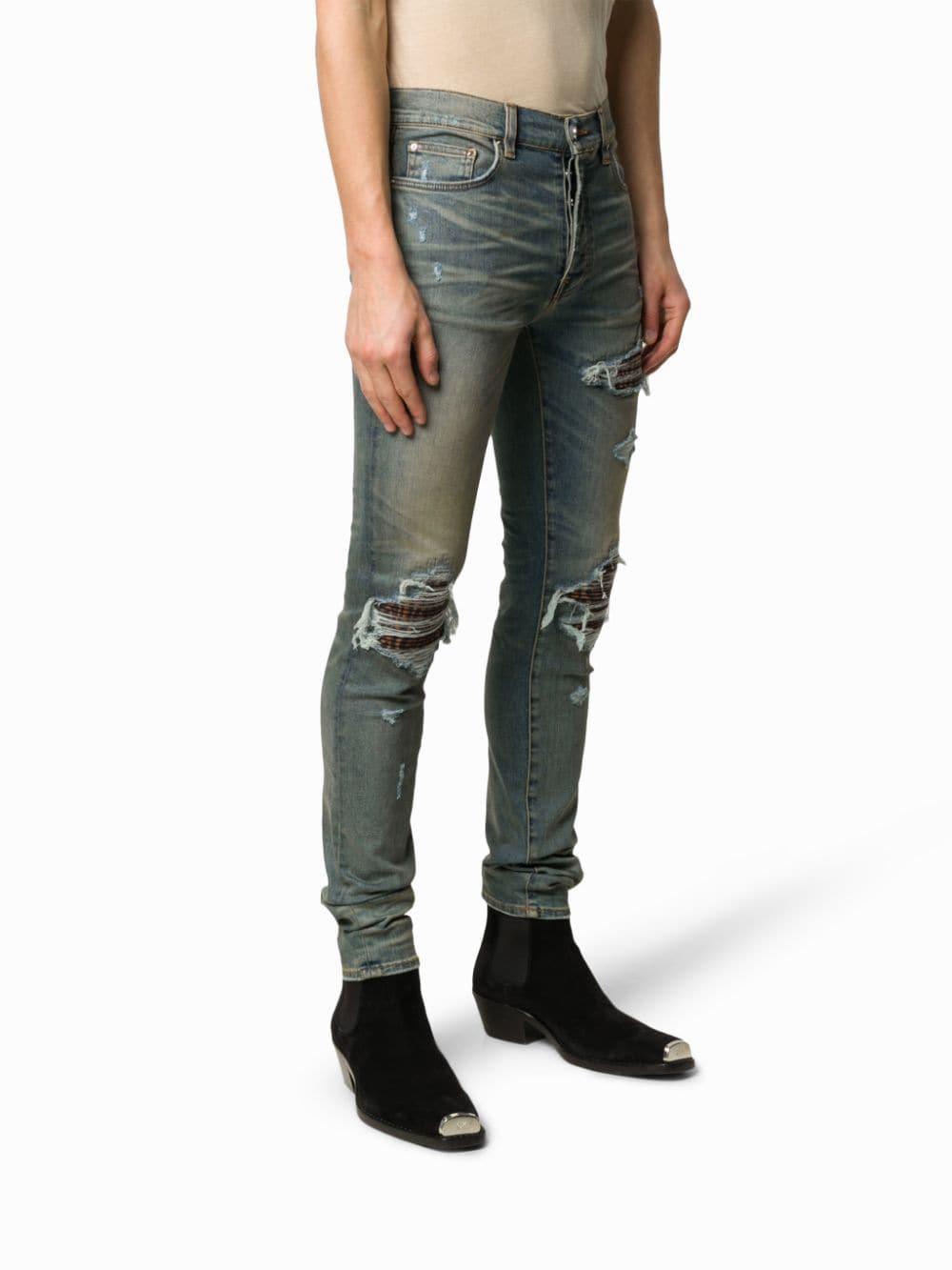 Amiri Denim Animal Print Mx1 Skinny-fit 