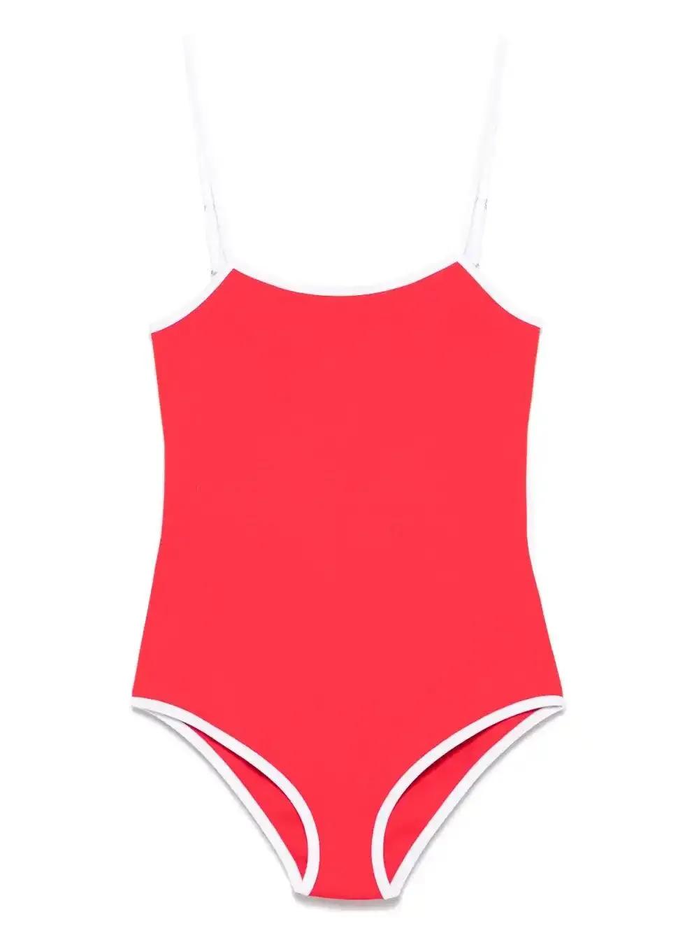 送料関税込♪【Miu Miu】 Open-Back One-Piece Swimsuit Miu Miu open-back Swimsuit | Blue | FARFETCH
