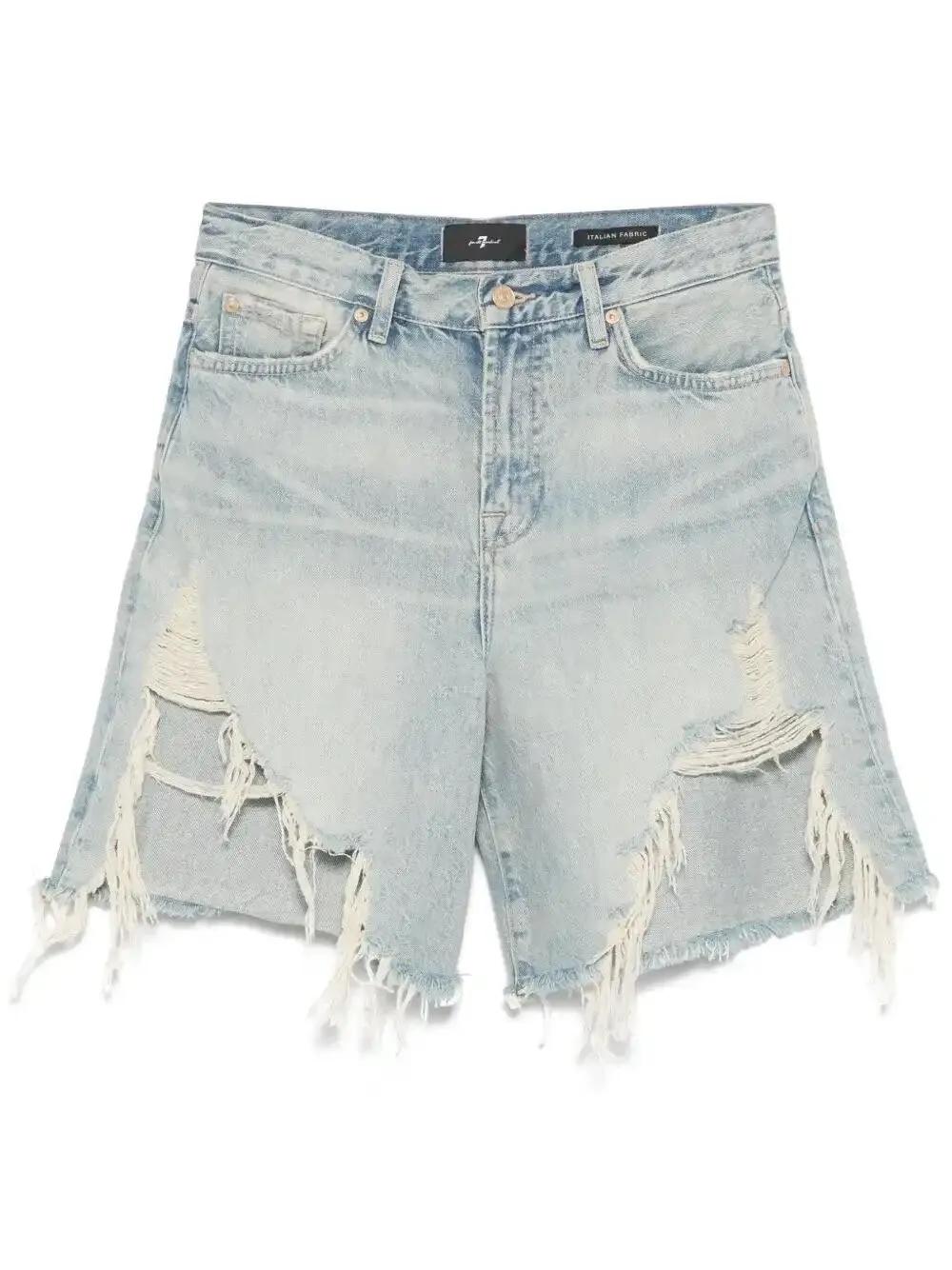 ショートパンツ 7 FOR ALL MANKIND 'Lola' shorts Light Blue 7 For All Mankind 