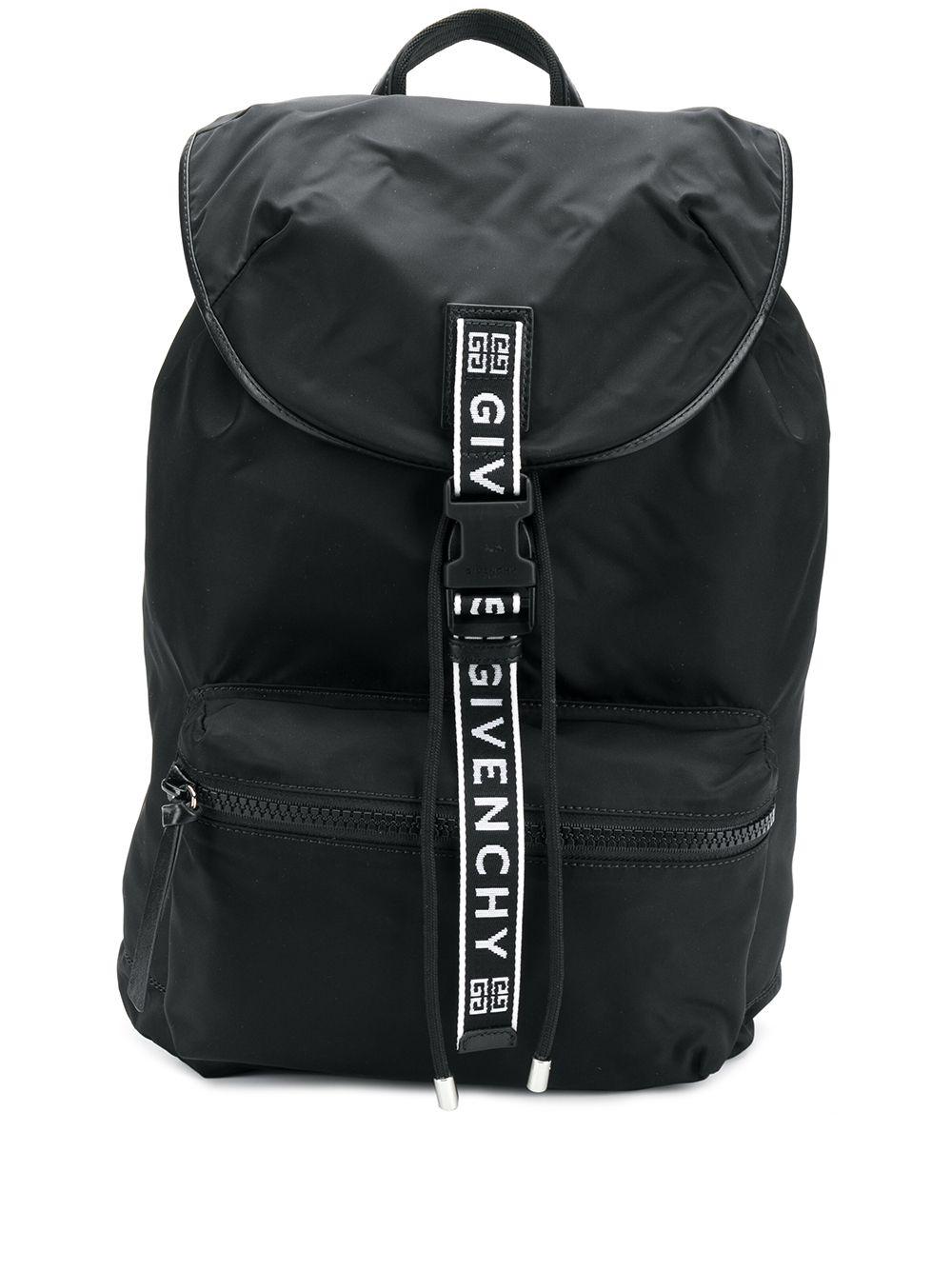 Leather-trimmed Nylon Backpack 