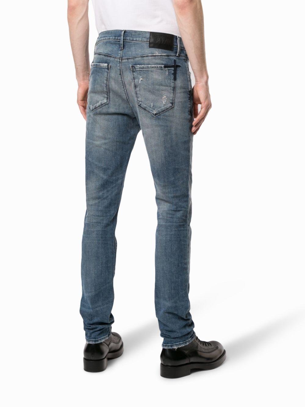 RTA Denim Distressed Skinny Jeans in Blue for Men - Lyst