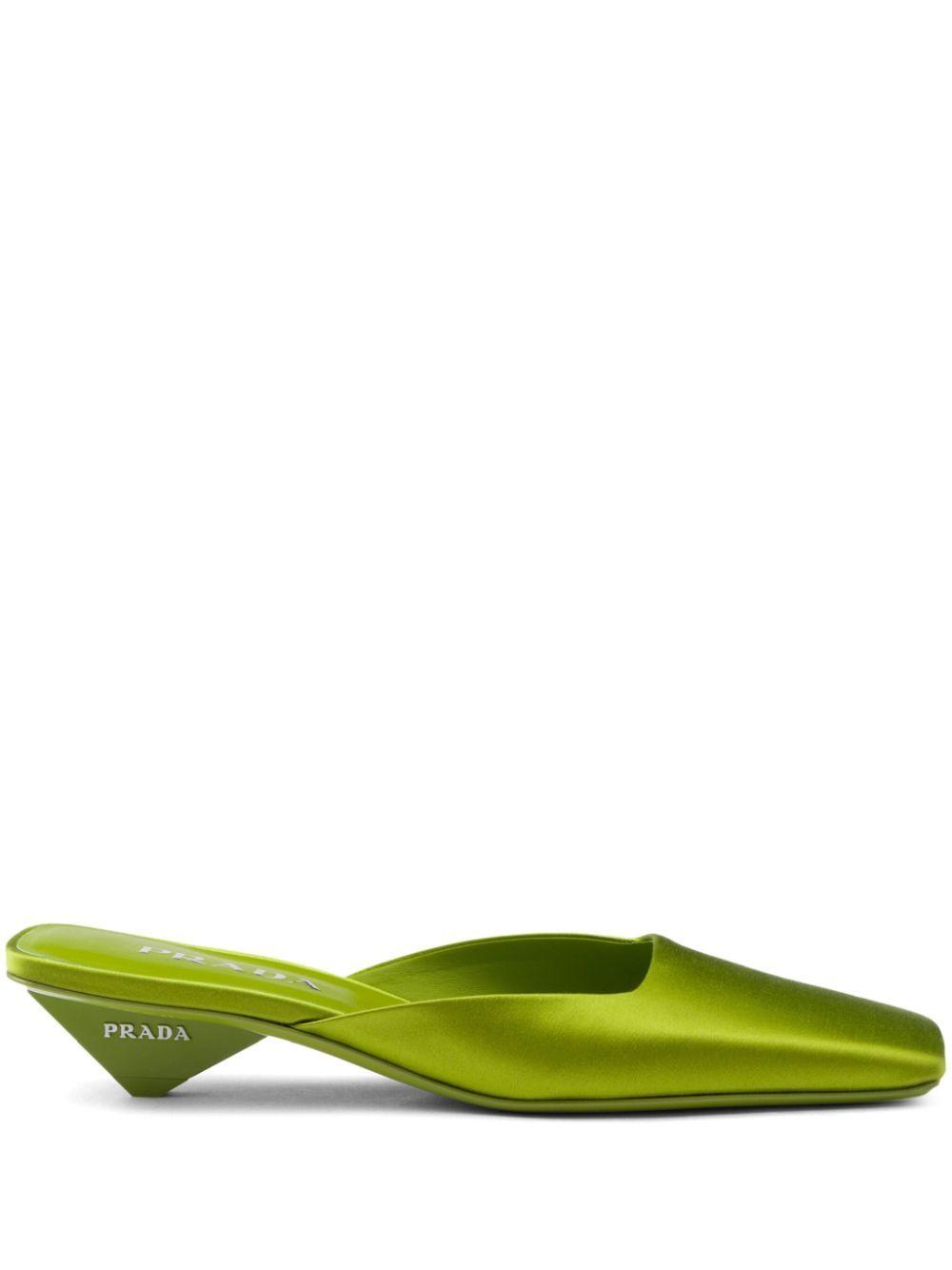 Archive PRADA peep toe mules green PRADA Green Shoes for Women for