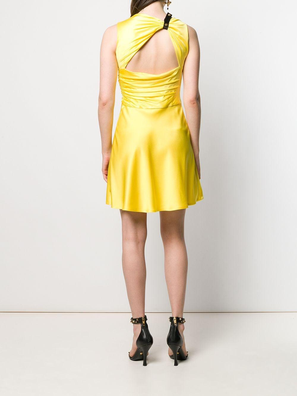 Versace Silk Ruched Front Dress in Yellow - Save 20% - Lyst