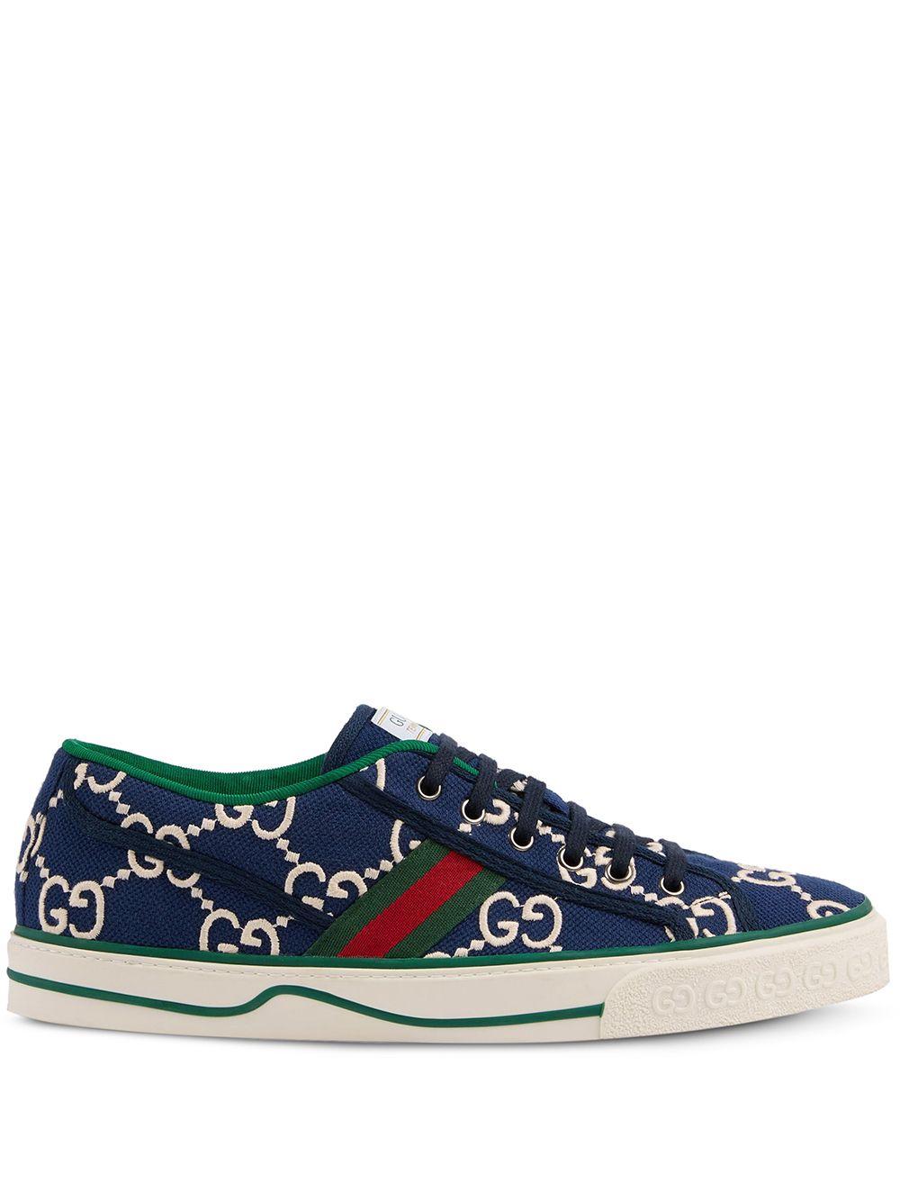 Gucci Canvas Low Trainers in Blue for Men | Lyst