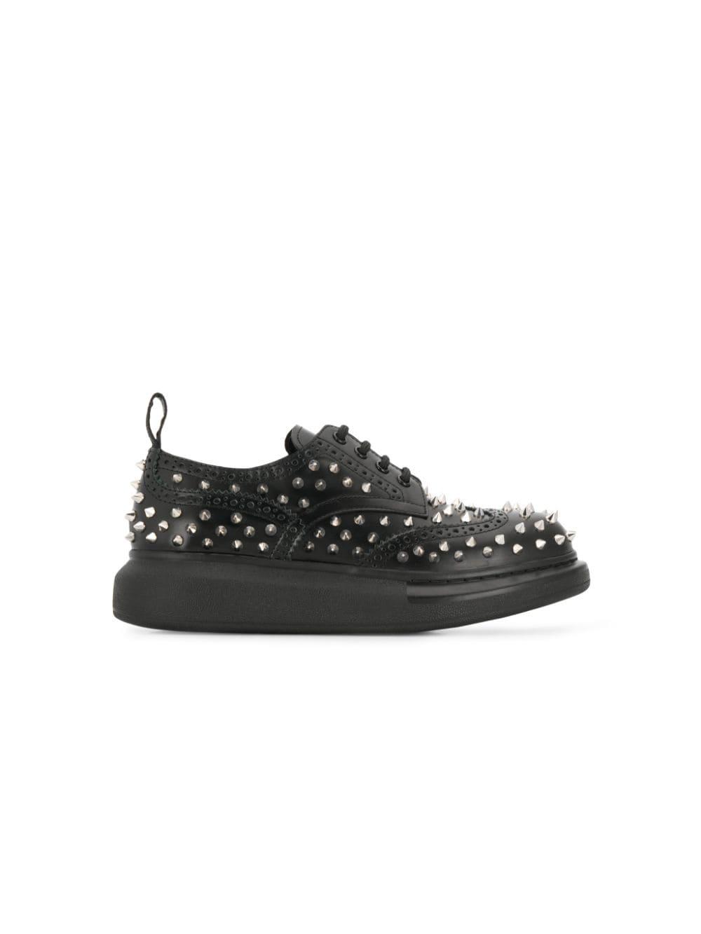 Alexander McQueen Leather Spike Lace-up 