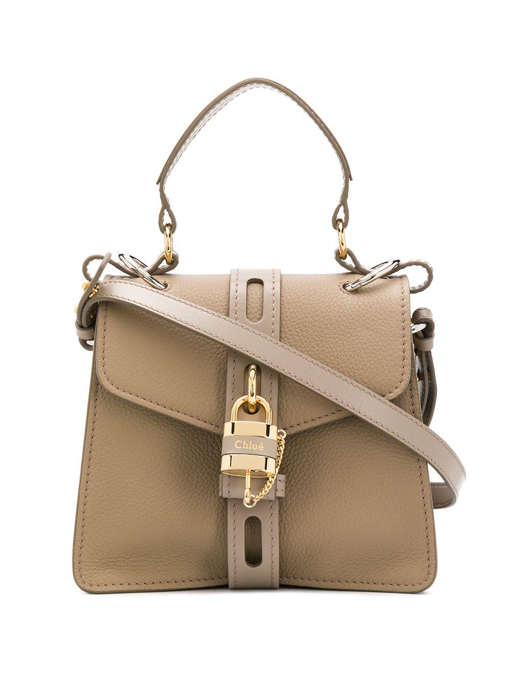 Chloé Leather Padlock Detail Tote Bag in Grey (Gray) Save 19 Lyst
