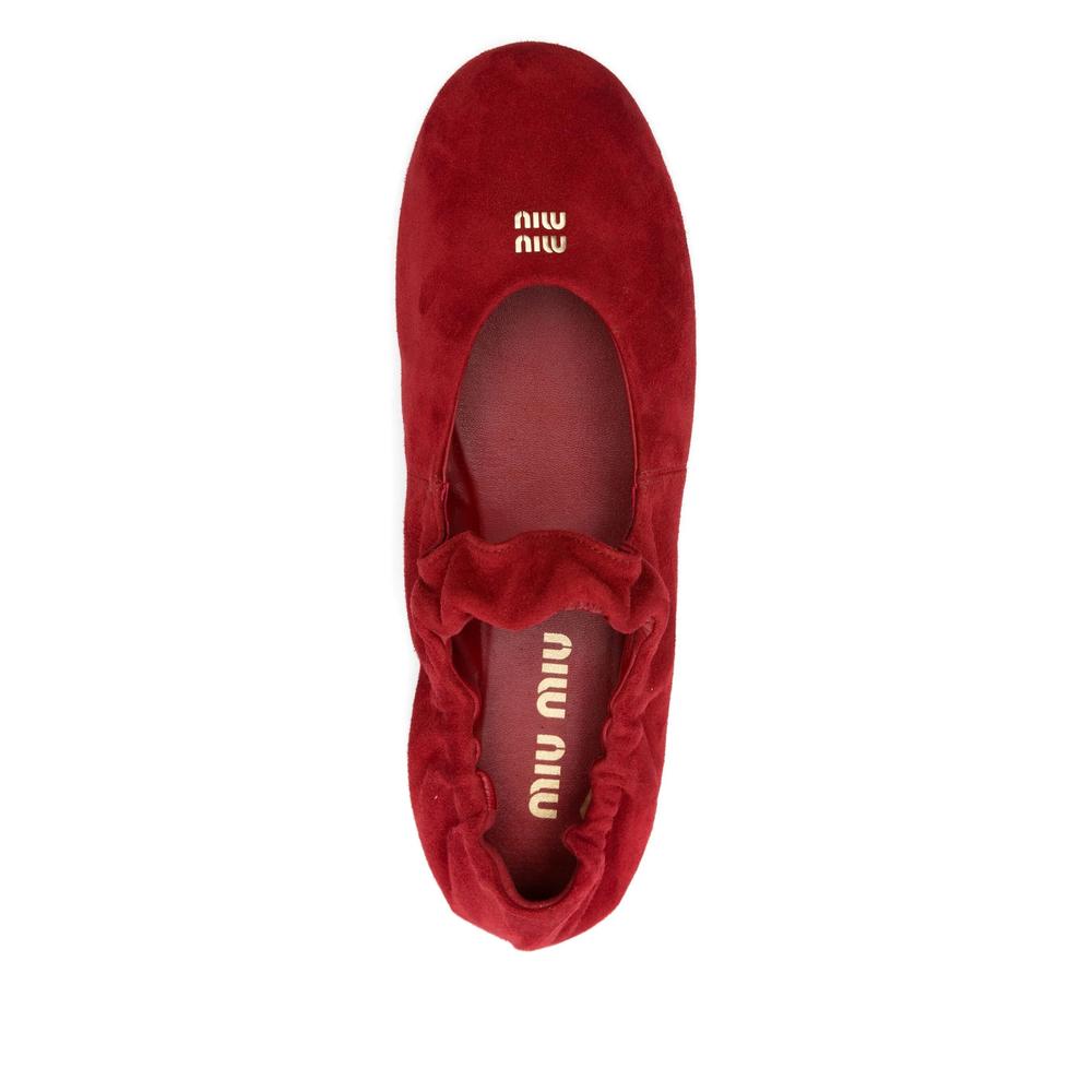 MIU MIU Velvet Ballet Flats バレエシューズ Velvet ballet flats in black - Miu Miu | Mytheresa