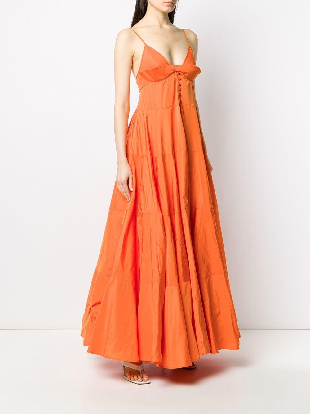 Jacquemus La Robe Palmi Wool-blend Maxi Dress in Orange Metallic Womens Dresses Jacquemus Dresses 