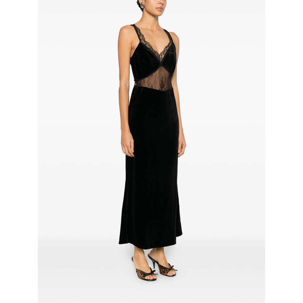 Never Fully Dressed Lace-Panel Midi Dress in Black | Lyst Never Fully Dressed Lace-Panel Midi Dress in Black | Lyst