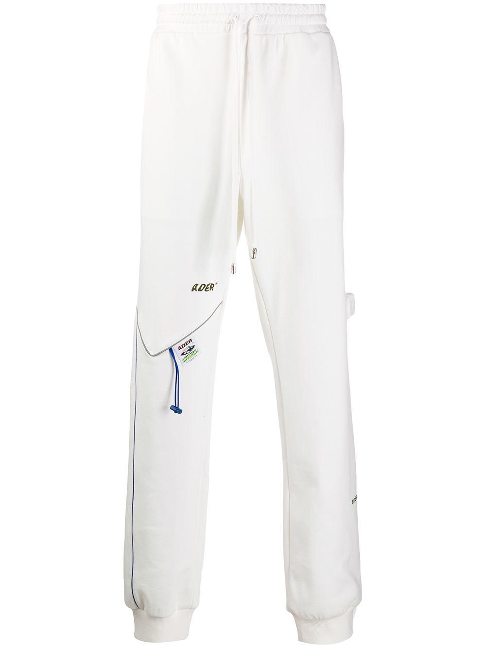 ADER error Cotton Logo Print Track Pants in White for Men - Lyst