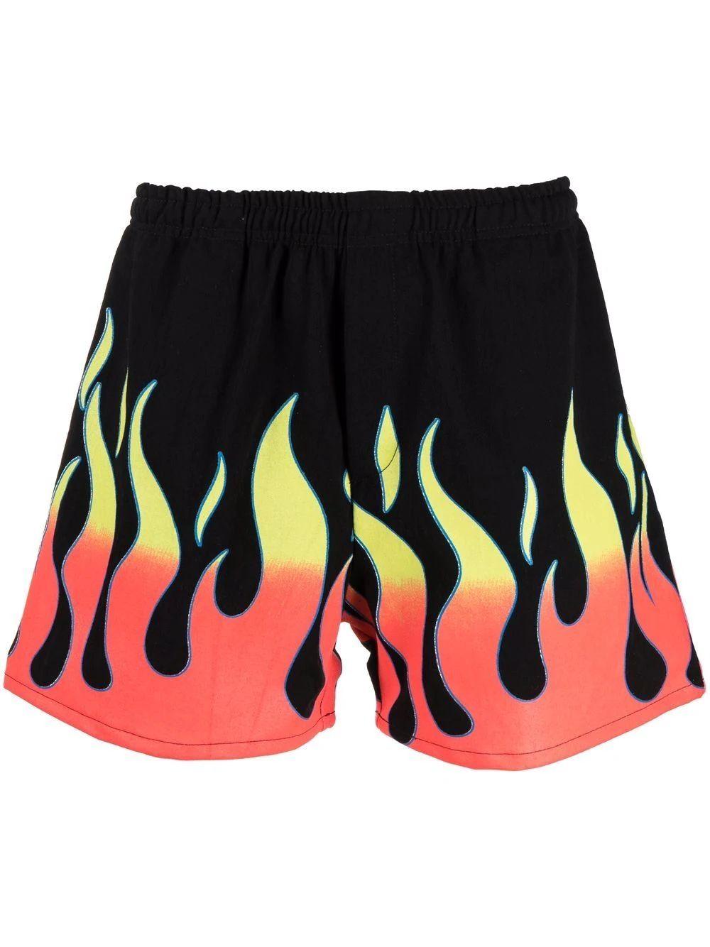 Cotton Zuma Flame-print Shorts 