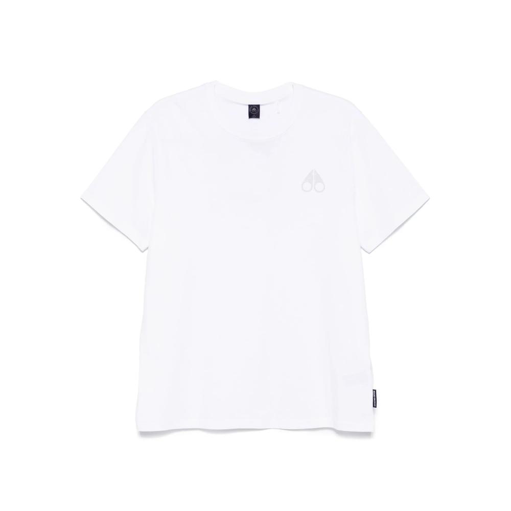 MOOSE KNUCKLES｜SHORT-SLEEVED ROUND NECK T-SHIRTS (M14MT Moose Knuckles White Maurice T-Shirt – Puffer Reds