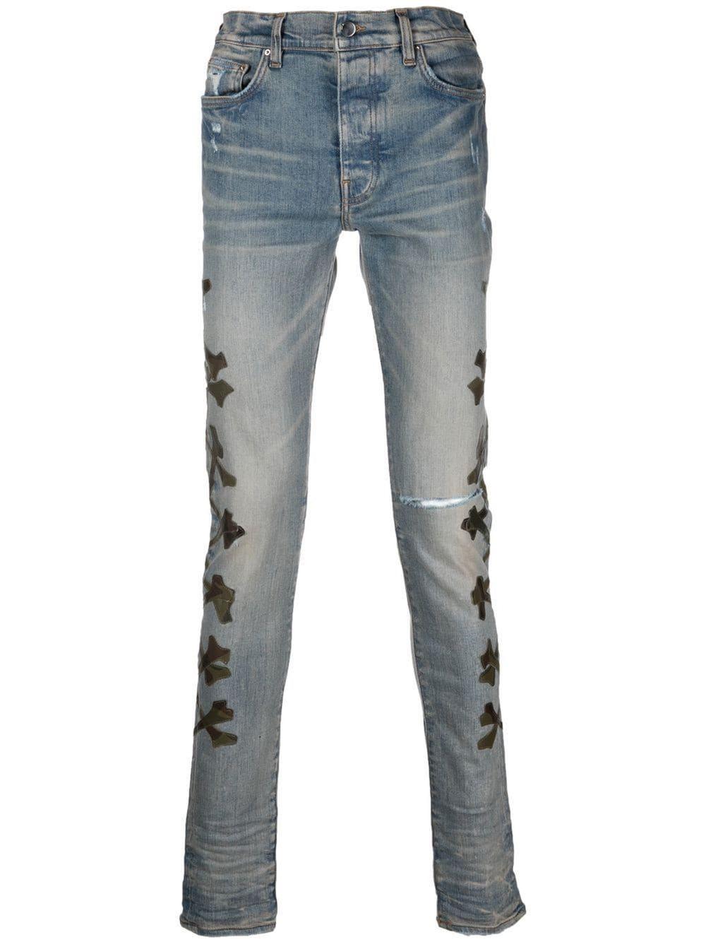 blue patch amiri jeans