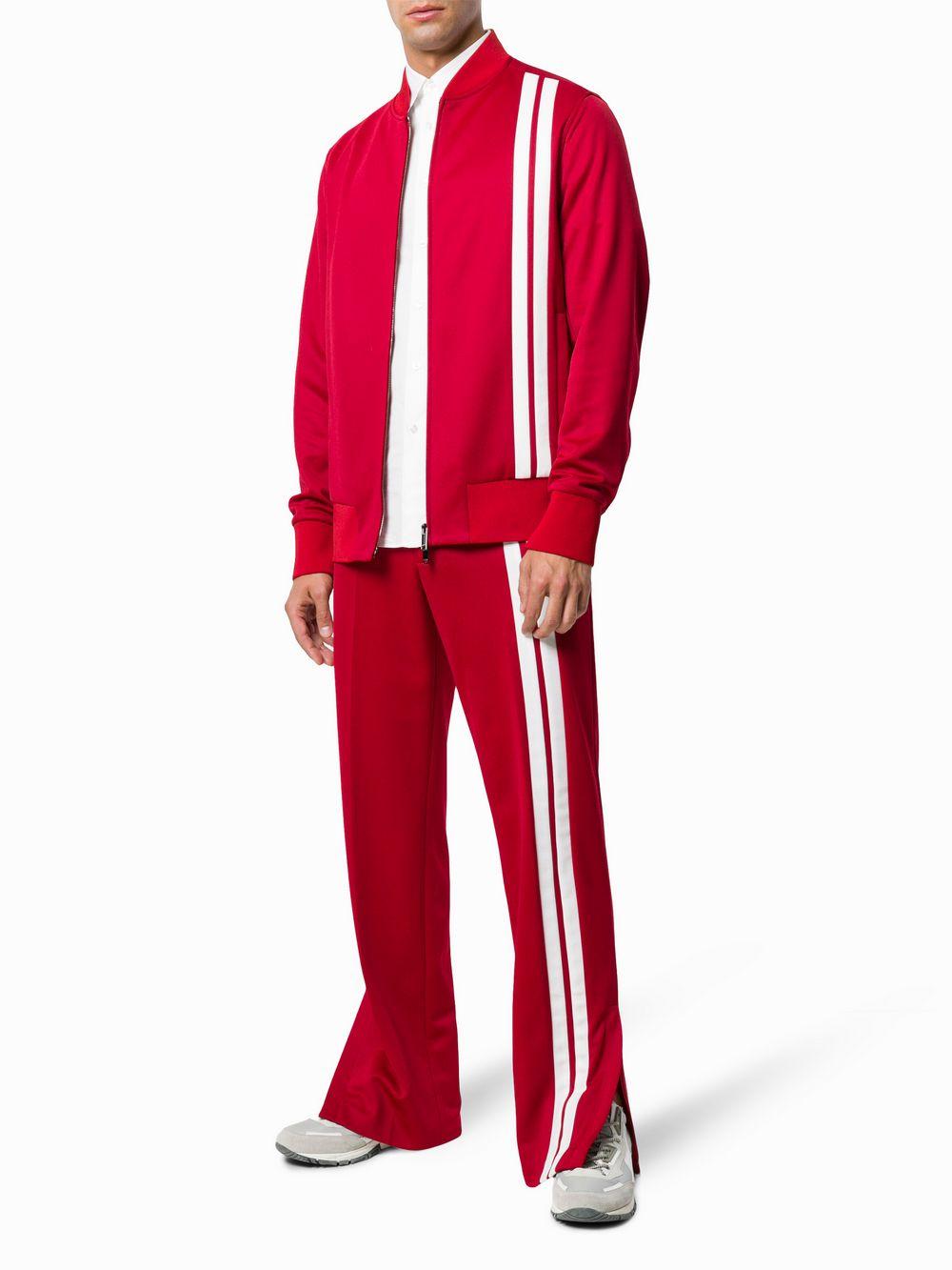 Valentino Side Stripe Track Pants in Red for Men | Lyst