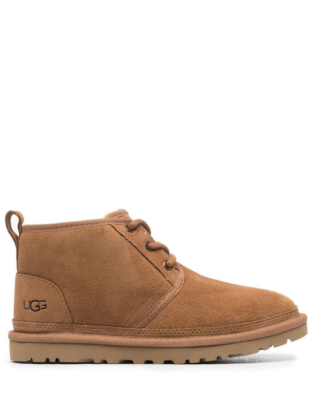 UGG Suede Chunky Lace-up Boots in Brown - Save 21% | Lyst