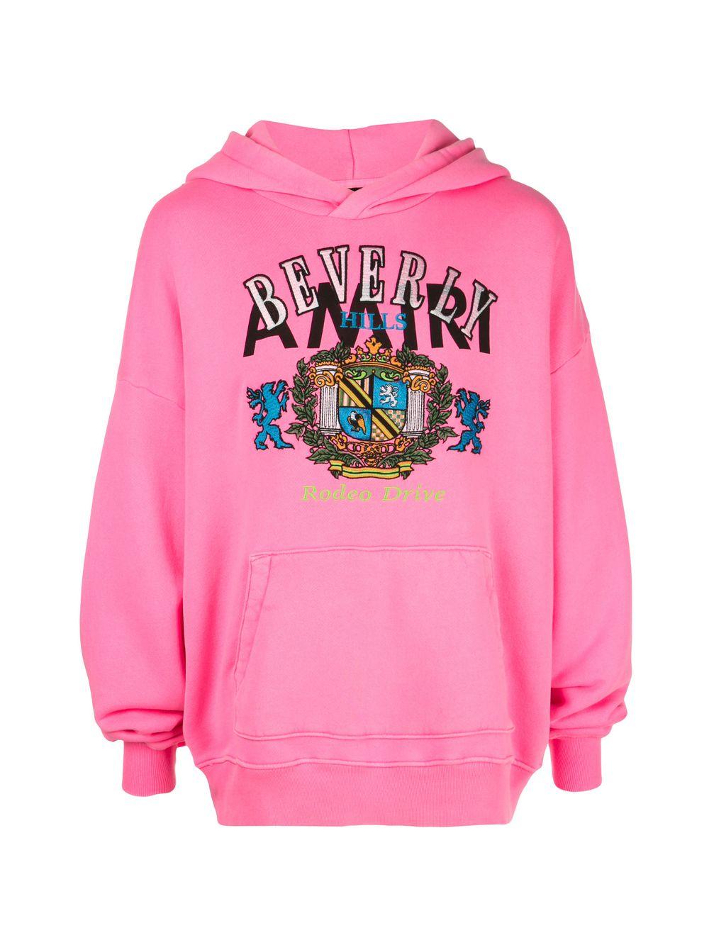 Amiri Cotton Pink Beverly Hills Embroidery Hoodie By for Men - Lyst